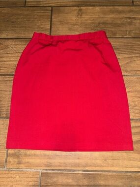 C&A Vintage Classic Red Women's Canda Pencil Skirt